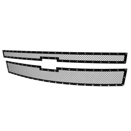 Spec-D Tuning 14-15 Chevrolet Silverado 1500 Grille Insert HBG-SIV1415BKSS2P-YH